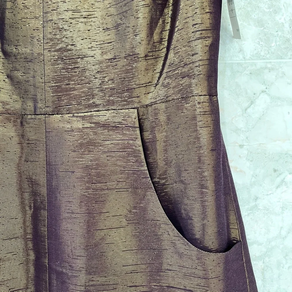VERA WANG LAVENDER LABEL {8} Dress Metallic Crystals Beading - Picture 11 of 13